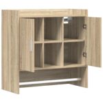 vidaXL Stenná polica Nástenná montáž Dub sonoma 80 x 36 x 80 cm – Obrázok 3
