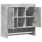 vidaXL Stenná polica Nástenná montáž Betónovo sivá 80 x 36 x 80 cm – Obrázok 3