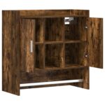 vidaXL Stenná polica Nástenná montáž Dymový dub 80 x 36 x 80 cm – Obrázok 3