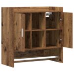 vidaXL Stenná polica Nástenná montáž Staré drevo 80 x 36 x 80 cm – Obrázok 3