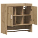 vidaXL Stenná polica Nástenná montáž Dub artisan 80 x 36 x 80 cm – Obrázok 3