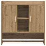 vidaXL Stenná polica Nástenná montáž Dub artisan 80 x 36 x 80 cm – Obrázok 4