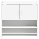 vidaXL Stenná polica Nástenná montáž Biela 80 x 36 x 80 cm – Obrázok 4