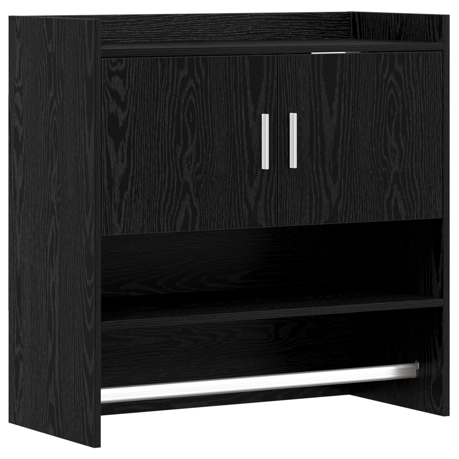 8011380_1.jpg vidaXL Stenná polica Nástenná montáž Čierny dub 80 x 36 x 80 cm – Obrázok 1