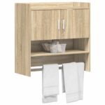 vidaXL Stenná polica Nástenná montáž Dub sonoma 80 x 36 x 80 cm – Obrázok 2