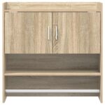 vidaXL Stenná polica Nástenná montáž Dub sonoma 80 x 36 x 80 cm – Obrázok 4