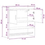 vidaXL Stenná polica Nástenná montáž Dub sonoma 80 x 36 x 80 cm – Obrázok 7