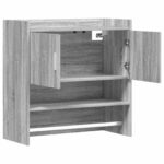 vidaXL Stenná polica Nástenná montáž Sivý Sonoma 80 x 36 x 80 cm – Obrázok 3