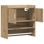 vidaXL Stenná polica Nástenná montáž Dub artisan 80 x 36 x 80 cm – Obrázok 3