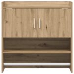 vidaXL Stenná polica Nástenná montáž Dub artisan 80 x 36 x 80 cm – Obrázok 4