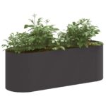 vidaXL Vyvýšený záhon Čierna 120 x 40 x 40 cm Oceľ – Obrázok 3