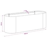 vidaXL Vyvýšený záhon Biela 120 x 40 x 40 cm – Obrázok 8