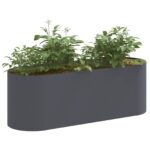 vidaXL Vyvýšený záhon Antracitová 120 x 40 x 40 cm – Obrázok 3