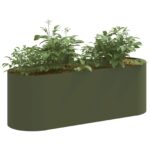 vidaXL Vyvýšený záhon Olivovo zelená 120 x 40 x 40 cm – Obrázok 3