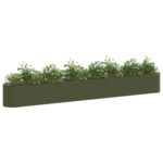 vidaXL Vyvýšený záhon Olivovo zelená 360 x 40 x 40 cm – Obrázok 3