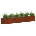 vidaXL Vyvýšený záhon Poveternostne odolná oceľ 300 x 40 x 40 cm Oceľ – Obrázok 3