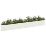vidaXL Vyvýšený záhon Biela 380 x 40 x 40 cm Oceľ – Obrázok 3