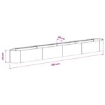 vidaXL Vyvýšený záhon Biela 380 x 40 x 40 cm Oceľ – Obrázok 8