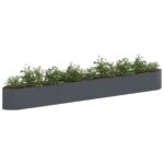vidaXL Vyvýšený záhon Antracitová 380 x 40 x 40 cm Oceľ – Obrázok 3