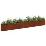 vidaXL Vyvýšený záhon Poveternostne odolná oceľ 380 x 40 x 40 cm Oceľ – Obrázok 3