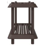 vidaXL Policová jednotka 2 úrovní 100 x 40 x 55,5 cm PP Hnedá – Obrázok 6