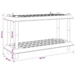 vidaXL Policová jednotka 2 úrovní 100 x 40 x 55,5 cm PP Hnedá – Obrázok 8
