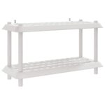 vidaXL Policová jednotka 2 úrovní 100 x 40 x 55,5 cm PP Biela – Obrázok 2