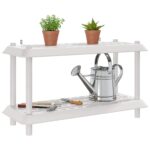vidaXL Policová jednotka 2 úrovní 100 x 40 x 55,5 cm PP Biela – Obrázok 3