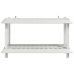vidaXL Policová jednotka 2 úrovní 100 x 40 x 55,5 cm PP Biela – Obrázok 5