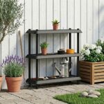 vidaXL Policová jednotka 3 úrovní 100 x 40 x 96 cm PP Antracitová – Obrázok 4