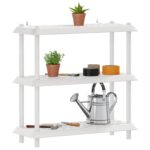 vidaXL Policová jednotka 3 úrovní 100 x 40 x 96 cm PP Biela – Obrázok 3