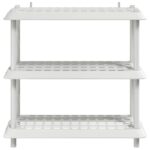 vidaXL Policová jednotka 3 úrovní 100 x 40 x 96 cm PP Biela – Obrázok 5