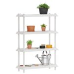 vidaXL Policová jednotka 4 úrovní 100 x 40 x 136,5 cm PP Biela – Obrázok 3