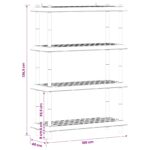 vidaXL Policová jednotka 4 úrovní 100 x 40 x 136,5 cm PP Svetlosivá – Obrázok 8