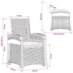 vidaXL Záhradné kreslo s funkciou sklápania - vzhľad ratan 2 pcs – Obrázok 10