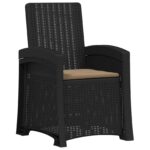 vidaXL Záhradné kreslo s funkciou sklápania - vzhľad ratan 2 pcs – Obrázok 4