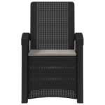vidaXL Záhradné kreslo s funkciou sklápania - vzhľad ratan 2 pcs – Obrázok 5