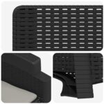 vidaXL Záhradné kreslo s funkciou sklápania - vzhľad ratan 2 pcs – Obrázok 6