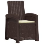 vidaXL Záhradné kreslo s funkciou sklápania - vzhľad ratan 2 pcs – Obrázok 4