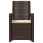 vidaXL Záhradné kreslo s funkciou sklápania - vzhľad ratan 2 pcs – Obrázok 5