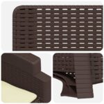 vidaXL Záhradné kreslo s funkciou sklápania - vzhľad ratan 2 pcs – Obrázok 6