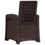 vidaXL Záhradné kreslo s funkciou sklápania - vzhľad ratan 2 pcs – Obrázok 5