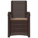 vidaXL Záhradné kreslo s funkciou sklápania - vzhľad ratan 2 pcs – Obrázok 5