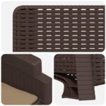 vidaXL Záhradné kreslo s funkciou sklápania - vzhľad ratan 2 pcs – Obrázok 6