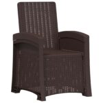 vidaXL Záhradné kreslo s funkciou sklápania - vzhľad ratan 2 pcs – Obrázok 3