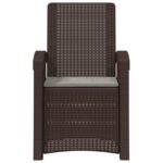 vidaXL Záhradné kreslo s funkciou sklápania - vzhľad ratan 2 pcs – Obrázok 5