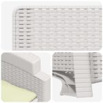 vidaXL Záhradné kreslo s funkciou sklápania - vzhľad ratan 2 pcs – Obrázok 6