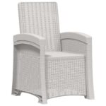 vidaXL Záhradné kreslo s funkciou sklápania - vzhľad ratan 2 pcs – Obrázok 3