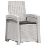 vidaXL Záhradné kreslo s funkciou sklápania - vzhľad ratan 2 pcs – Obrázok 4