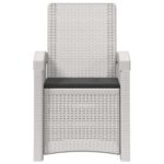 vidaXL Záhradné kreslo s funkciou sklápania - vzhľad ratan 2 pcs – Obrázok 5